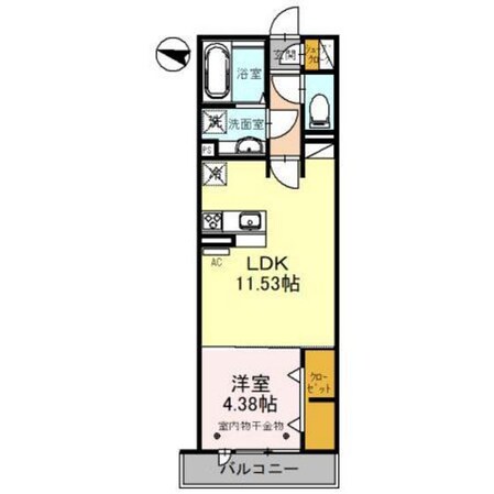 Ｄ－ＲＯＯＭ和田町の物件間取画像